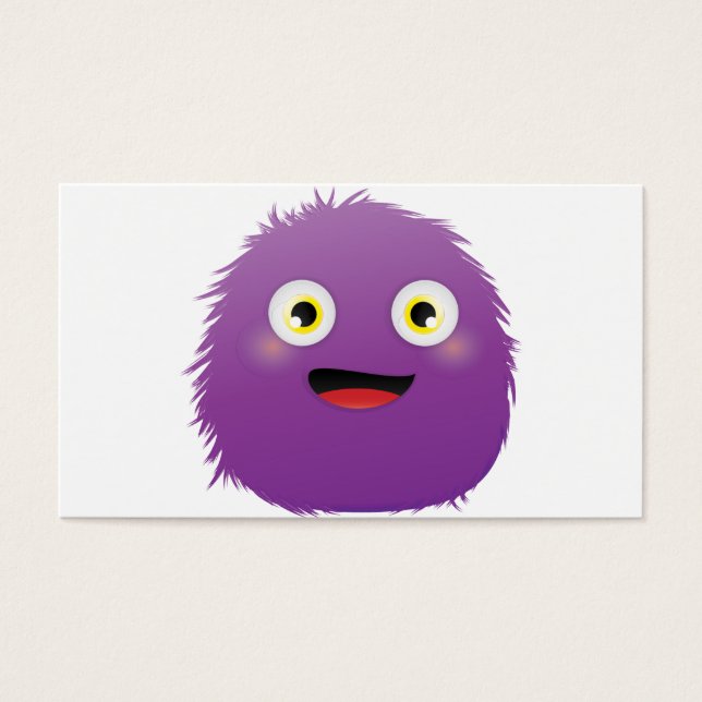 Party Furry Monster Visitekaartjes (Voorkant)