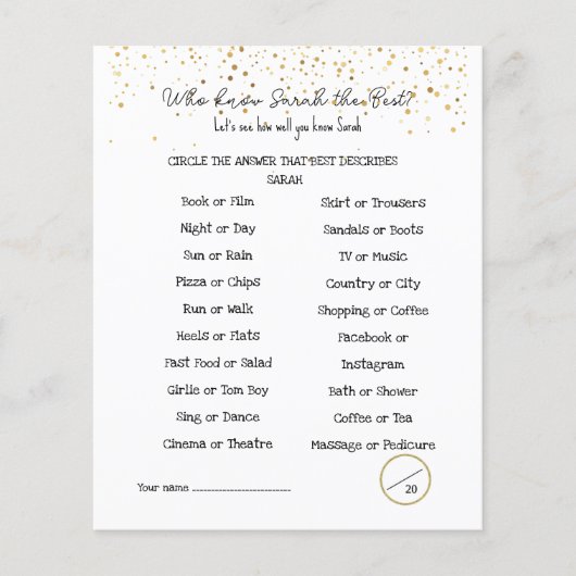 party game Advies voor Afstuderen dubbelzijdig Flyer (Voorkant)