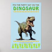 Party Game: Pin het Pet op de dinosaurus Poster (Voorkant)