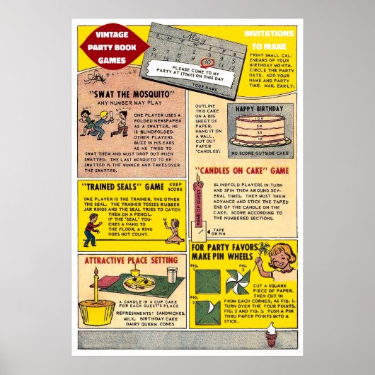  Party Games - Kunstdruk Poster (Voorkant)