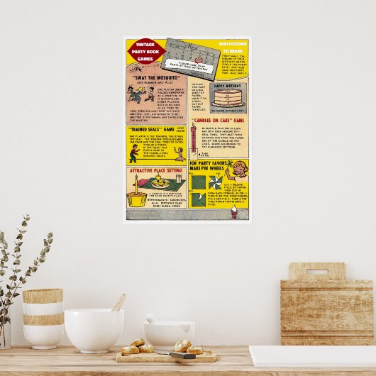  Party Games - Kunstdruk Poster (Keuken)