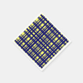 Party Geel & Donkerblauw Servet (Hoek)