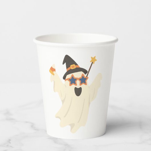 Party Ghost - Leuke Halloween-vibes Papieren Bekers (Achterkant)