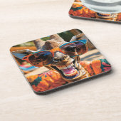 Party Giraffe Bier Onderzetter (Linkerzijde)