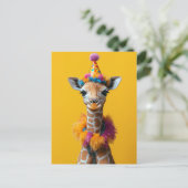 Party Giraffe Extravaganza Briefkaart (Staand voorkant)