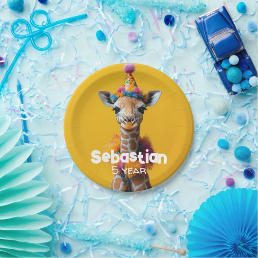 Party Giraffe Extravaganza Papieren Bordje (Feest)