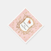 Party Girl Baby shower Magical Unicorn Roos Gold Servetten (Hoek)