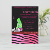 Party Girl Birthday Invitation #8 Kaart (Staand voorkant)