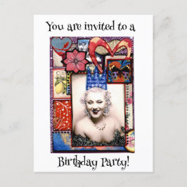 Party Girl Birthday Party Invitation Briefkaart