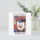 Party Girl Birthday Party Invitation Kaart (Staand voorkant)