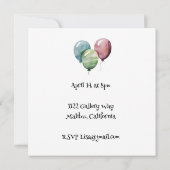 Party Girl Birthday Party Invitation Kaart (Achterkant)