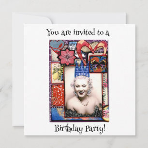 Party Girl Birthday Party Invitation Kaart