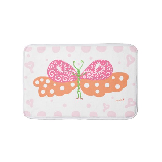 Party Girl Butterfly-badmat Badmat (Voorkant)