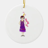 Party Girl Keramisch Ornament (Voorkant)