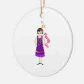 Party Girl Keramisch Ornament (Links)