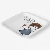 Party Girl met rode wijn Papieren Bordje (Gebogen)