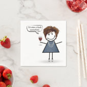 Party Girl met rode wijn Servet (Insitu)