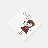 Party Girl met rode wijn Servet (Hoek)