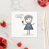 Party Girl met rode wijn Servet (Insitu)