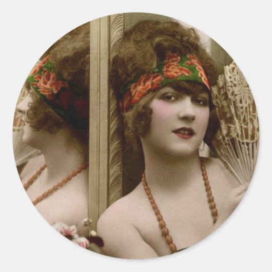 Party Girl Ronde Sticker (Voorkant)