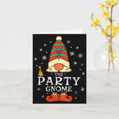 Party Gnome Xmas Group Family Matching Christmas H Kaart (Gele Bloem)