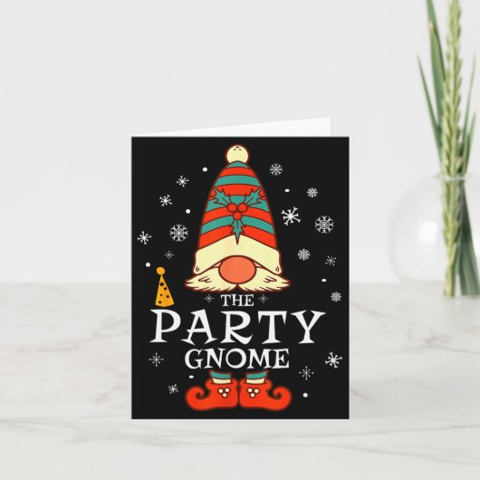 Party Gnome Xmas Group Family Matching Christmas H Kaart (Voorkant)