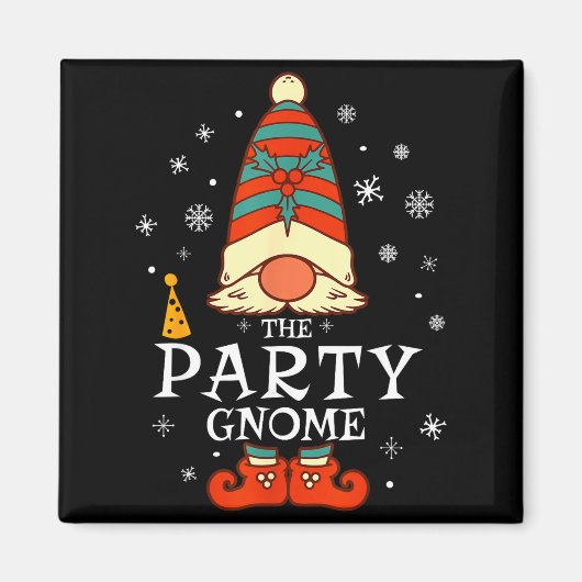Party Gnome Xmas Group Family Matching Christmas H Magneet (Voorkant)