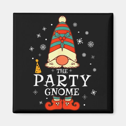 Party Gnome Xmas Group Family Matching Christmas H Magneet (Voorkant)