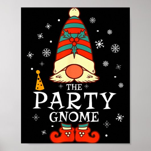 Party Gnome Xmas Group Family Matching Christmas H Poster (Voorkant)