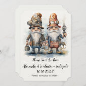 Party Gnomen Save the date Kaart (Voorkant / Achterkant)