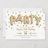 PARTY Gold Balloons en Confetti Birthday ALLE KLEU Kaart (Voorkant)