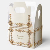 Party Gold  Rechthoek Dimond Flowers Shiny Bedankdoosjes (Geopend)