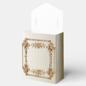 Party Gold  Rechthoek Dimond Flowers Shiny Bedankdoosjes (Geopend)