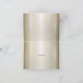 Party Gold  Rechthoek Dimond Flowers Shiny Bedankkaart (Binnen)