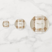 Party Gold  Rechthoek Dimond Flowers Shiny Confetti (Voorkanten)