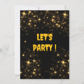 Party Gold Uitnodiging verjaardag (Achterkant)