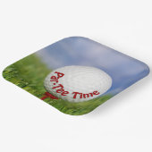 Party Golf Ball on Red T-shirt Papieren Bordje (Gebogen)