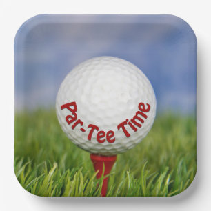 Party Golf Ball on Red T-shirt Papieren Bordje