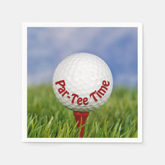 Party Golf Ball on Red T-shirt Servet (Voorkant)