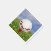 Party Golf Ball on Red T-shirt Servet (Hoek)