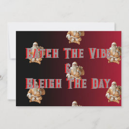 Party greeting colour red and black  feestdagenkaart