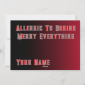 Party greeting colour red and black  feestdagenkaart (Achterkant)