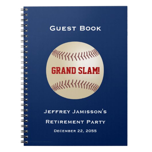 Party Guest Book, Baseball, Grand Slam Notitieboek (Voorkant)