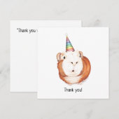 Party Guinea Pig - Dank u Briefkaart (Voorkant / Achterkant)