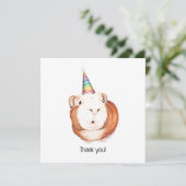 Party Guinea Pig - Dank u Briefkaart (Staand voorkant)
