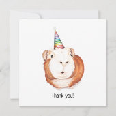 Party Guinea Pig - Dank u Briefkaart (Voorkant)