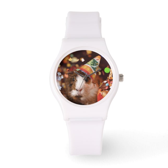 Party Guinea Pig Horloge (Voorkant)