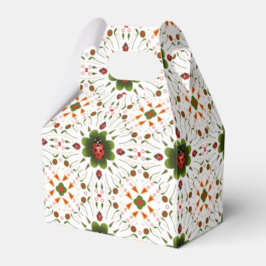 Party gunst doos met uniek lieveheersbeestje ontwe bedankdoosjes (Voorkant Zijde)