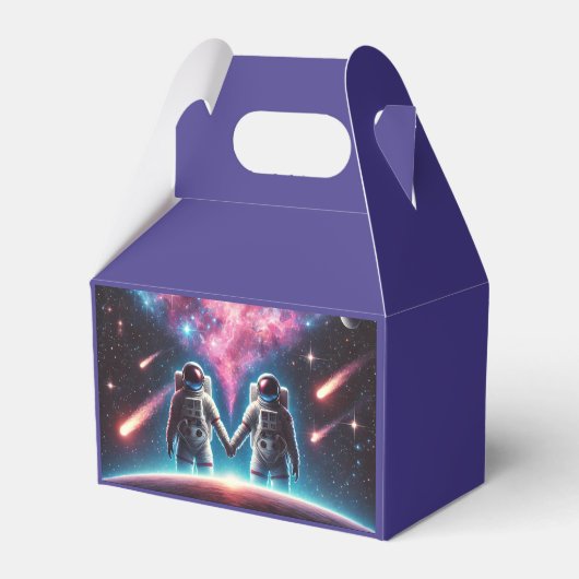 Party-gunstbox met astronautenthema bedankdoosjes (Voorkant Zijde)