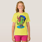 Party Hard Dinosaur Keytar T-shirt (Voorkant volledig)